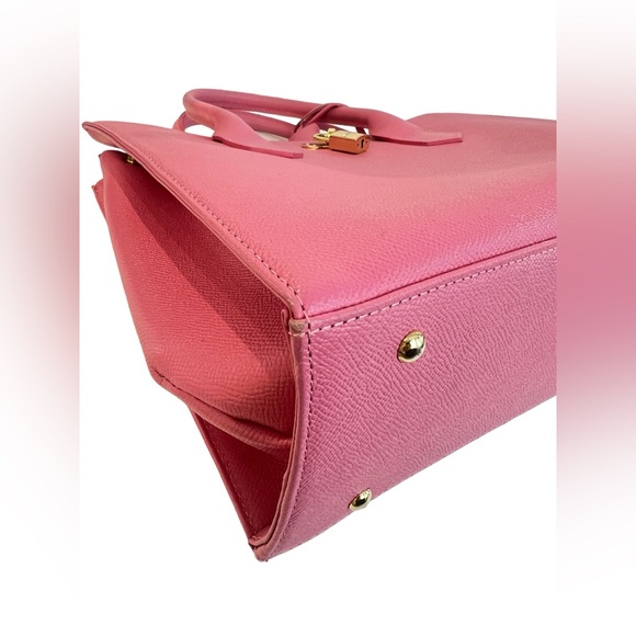 samantha thavasa pink saffiano leather 2 way tote - Picture 6 of 10